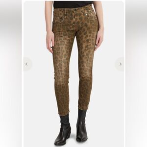 R13 Late Skinny Leopard Print Jeans Mob Wife